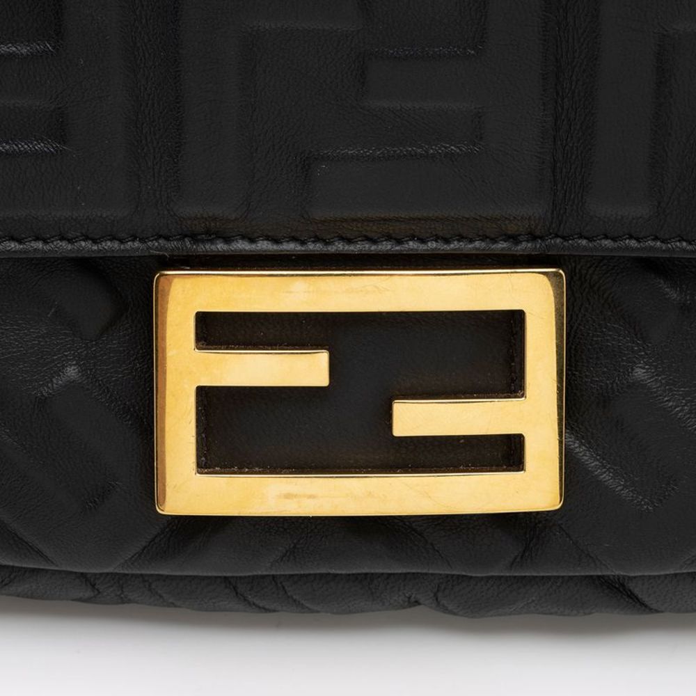Fendi FF Embossed 1974 Mini Baguette Shoulder Bag - Picture 9 of 15